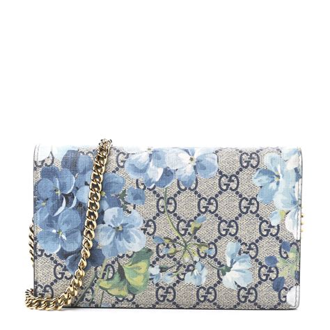 gucci supreme monogra blooms chain wallet|Gucci wallet snake original.